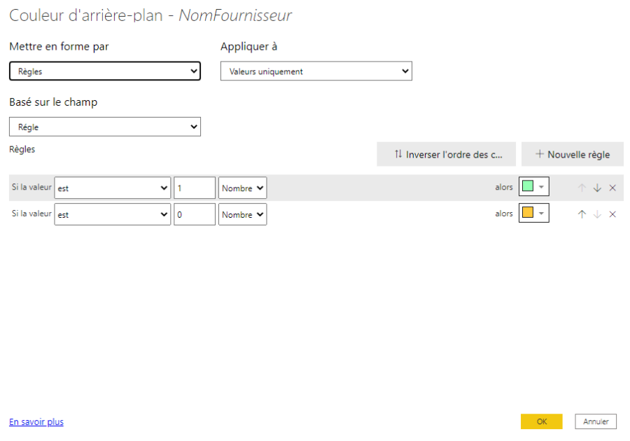 La mise en forme conditionnelle à travers Power BI