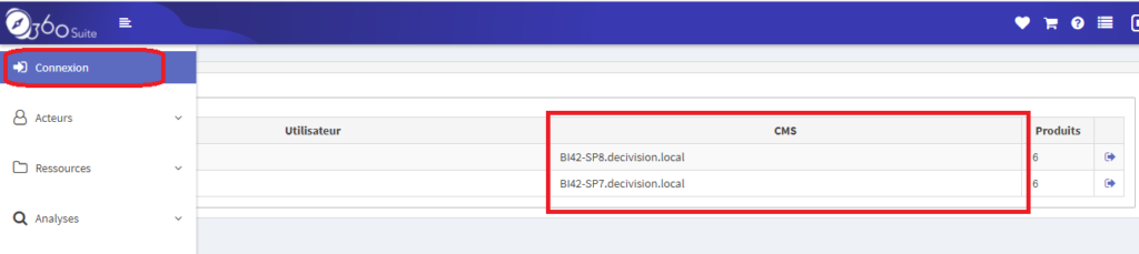 Connexion local 360Plus