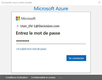 Connexion au compte Microsoft