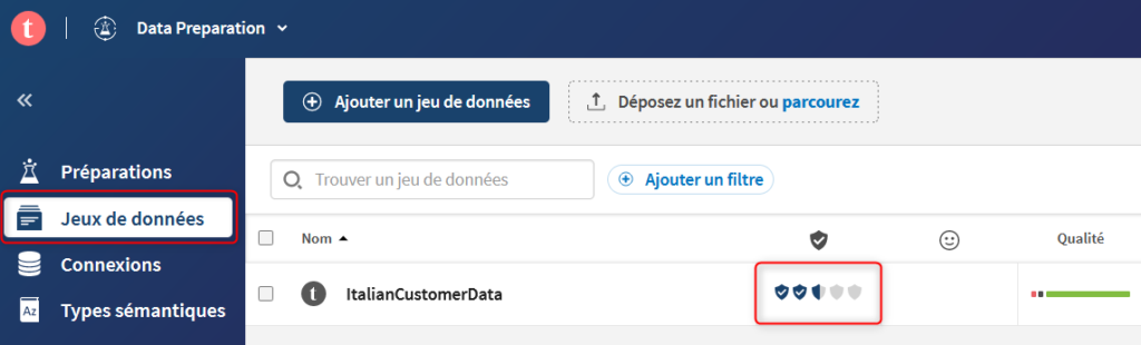 Jeux de données Talend Data Inventory