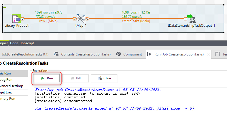 Paramètres Talend Cloud Data Stewardship