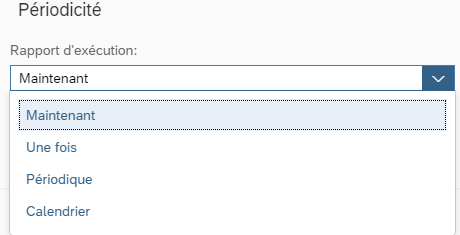 Périodicité SAP BO