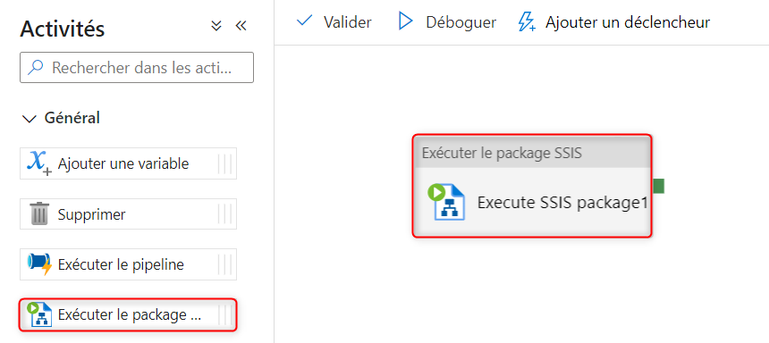 Exécuter package SSIS Cloud Azure