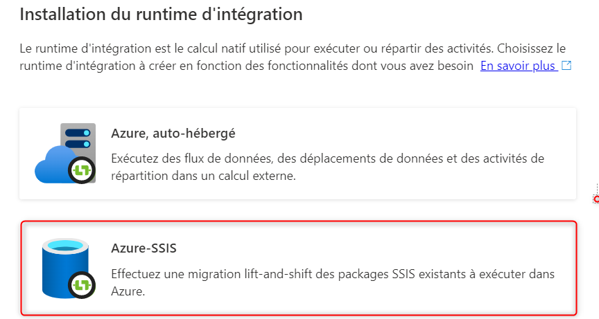 Installtion Runtime Intégration Cloud Azure