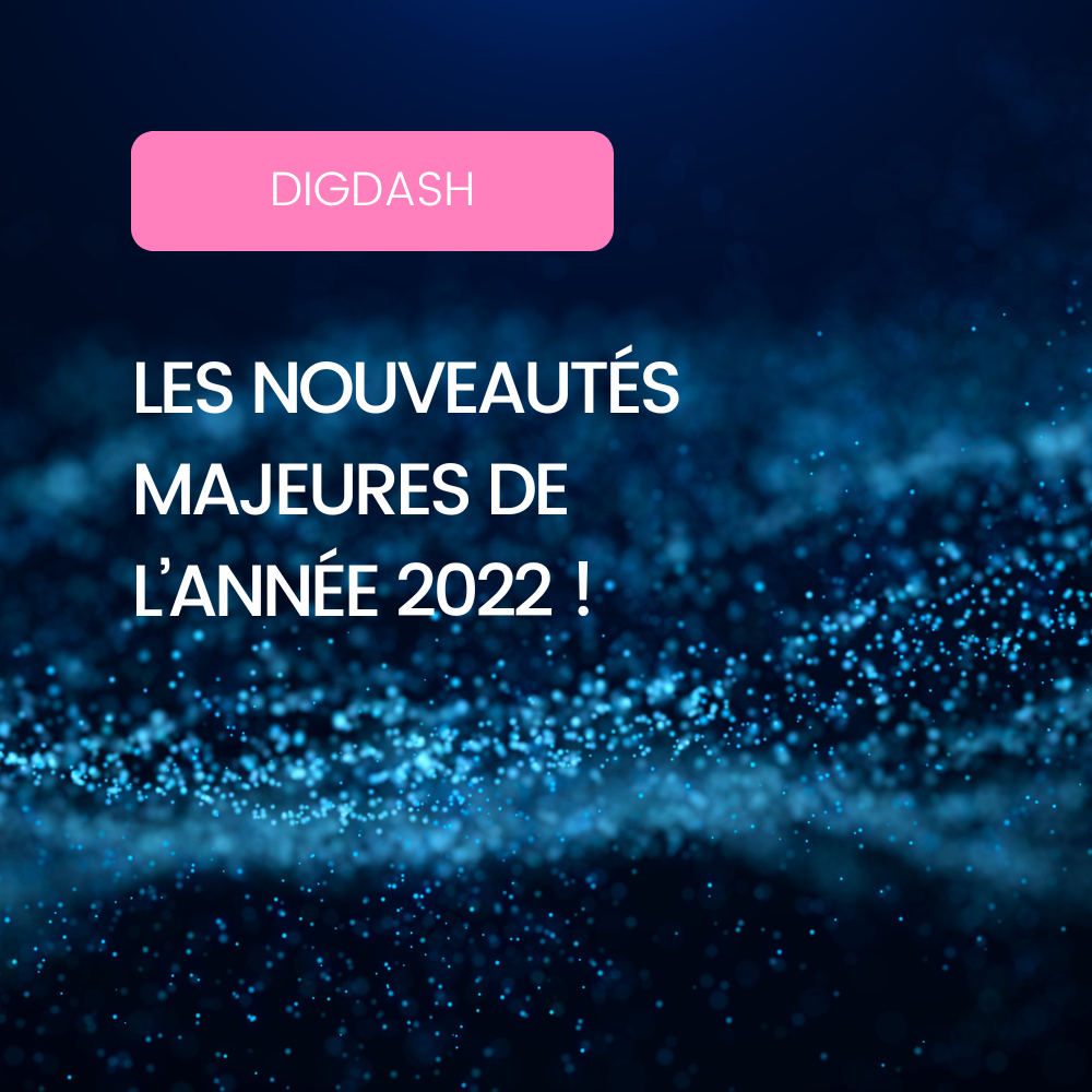 Affiche Blog DigDash - Les nouveautés majeures de l'année 2022 !