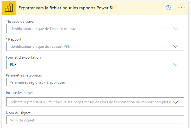 Exporter vers fichiers rapports Power BI