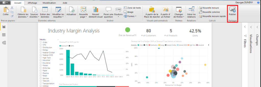 Publier un document Power BI Service