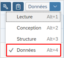 Utilisation mode données