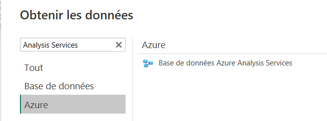 Base de données Azure Analysis Services