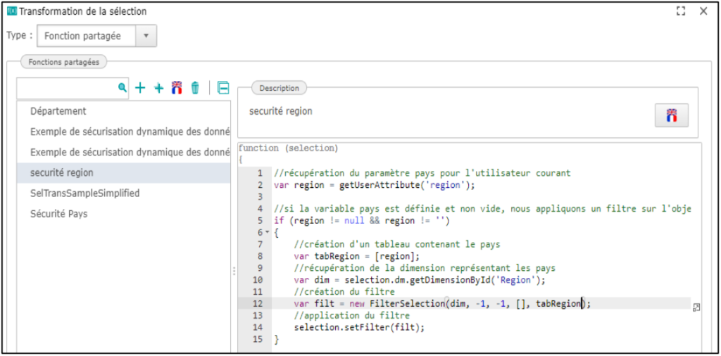 Configuration en javascript Live Security