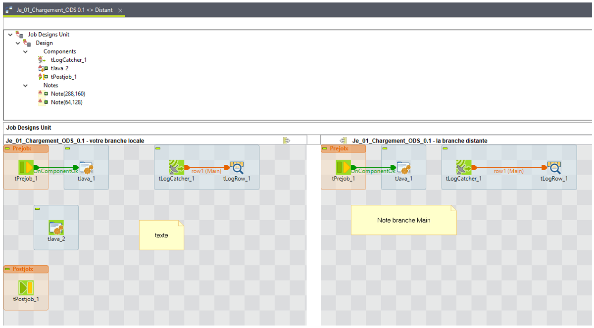 Job Compare GIT Talend