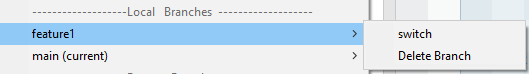 Switch et suppression local branches