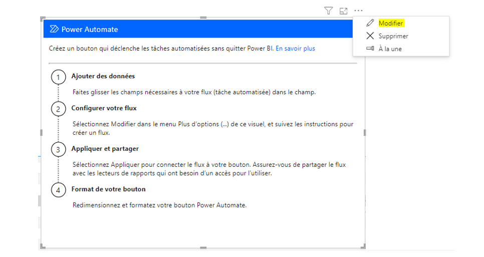 Création d'un flux de travail power automate