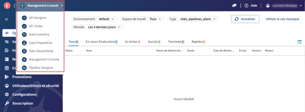 Accès outils Talend Cloud