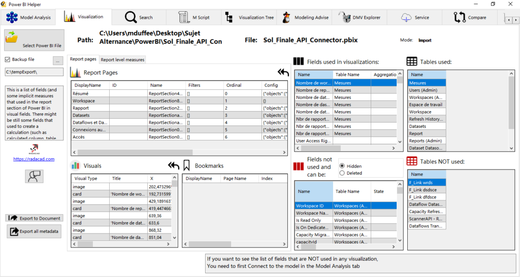 Nettoyage modèles de fichiers Power BI