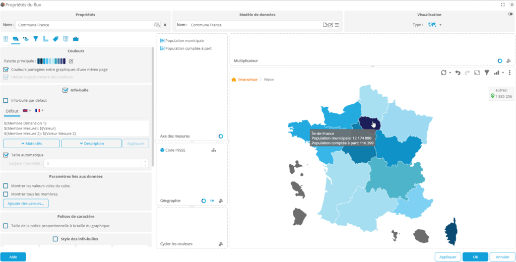 Carte simple dans la cartographie DigDash