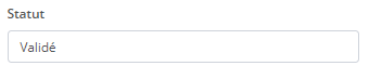Champ statut - DigDash saisie de données