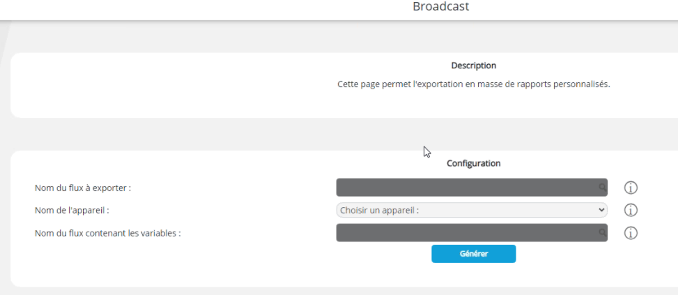 Configuration DigDash broadcasting