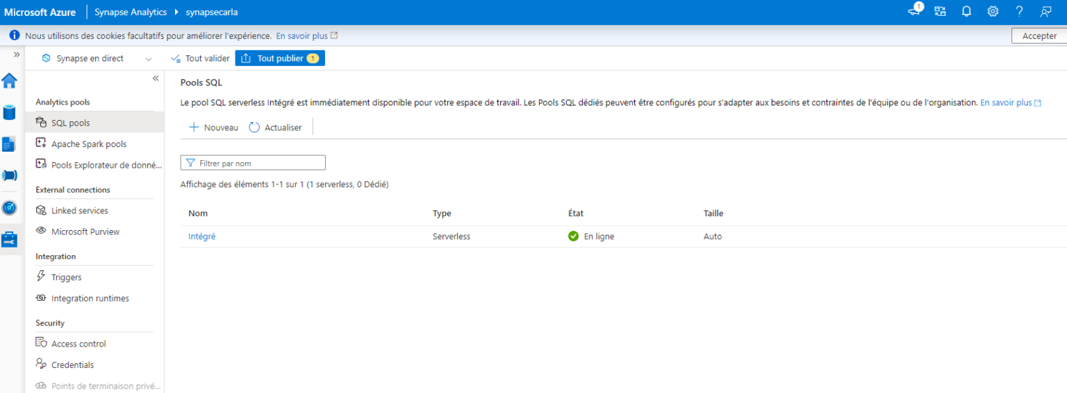 Pipelines Azure : Data Factory vs Synapse Analytics
