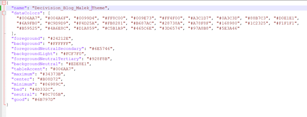 Création fichier JSON pour Power BI