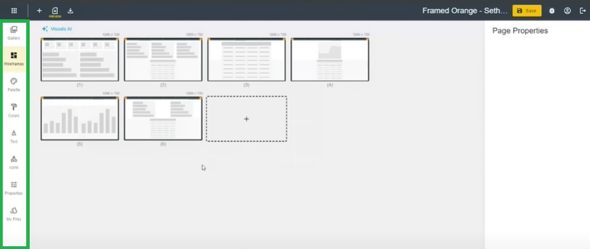 Examiner la mise en page et les propriétés - Wireframes