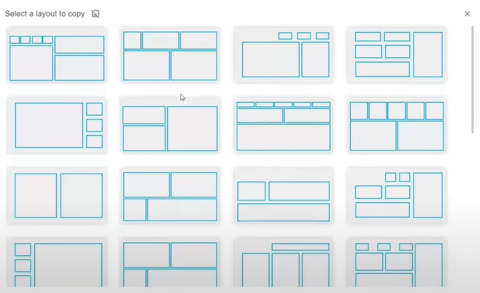 Parcourez mise en page ou visualisations