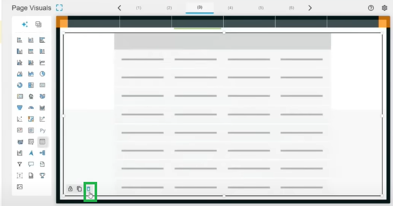 Suppression de l'espace de travail - Page Visuals