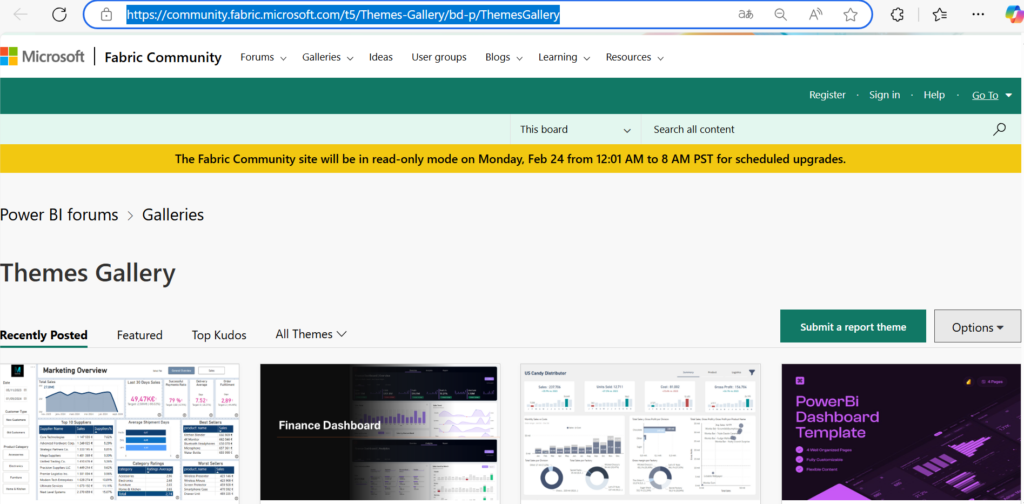 Thème personnalisé Microsoft BI