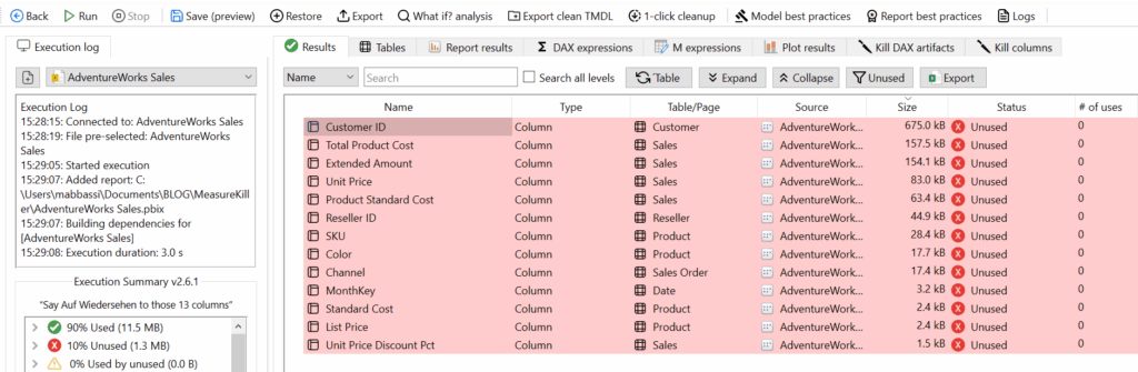 Filtrer les résultats dans Measures Killer Power BI
