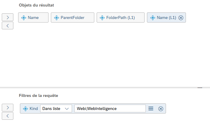 Accéder au dossier Info Objects L1