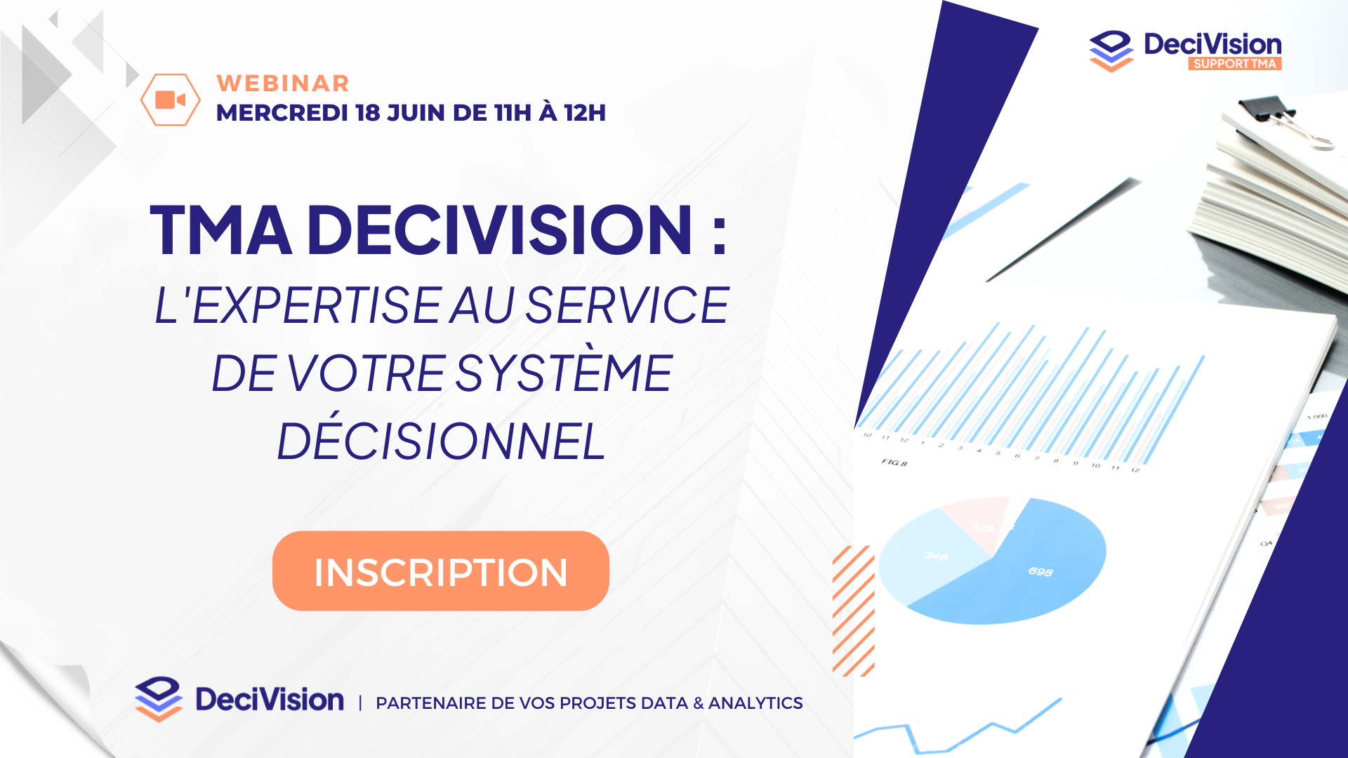 Affiche Webinar - TMA DeciVision : l'expertise au service de votre système décisionnel - 18 juin 2025