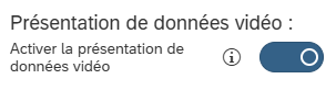 Exemple de présentation de données vidéo générée dans SAP Analytics Cloud.