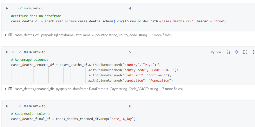Nettoyage et suppression de valeurs inutiles