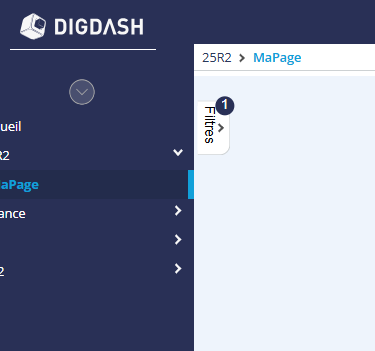 Autres nouveautés : tableau de bord DigDash 2025R2