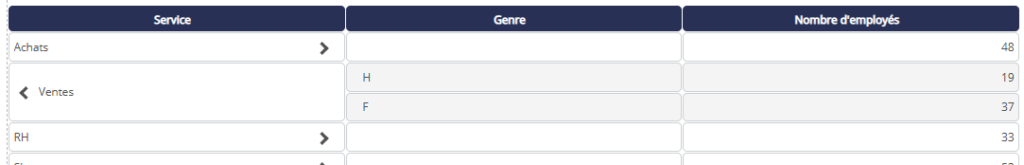 Tableau arborescent DigDash 2025R2