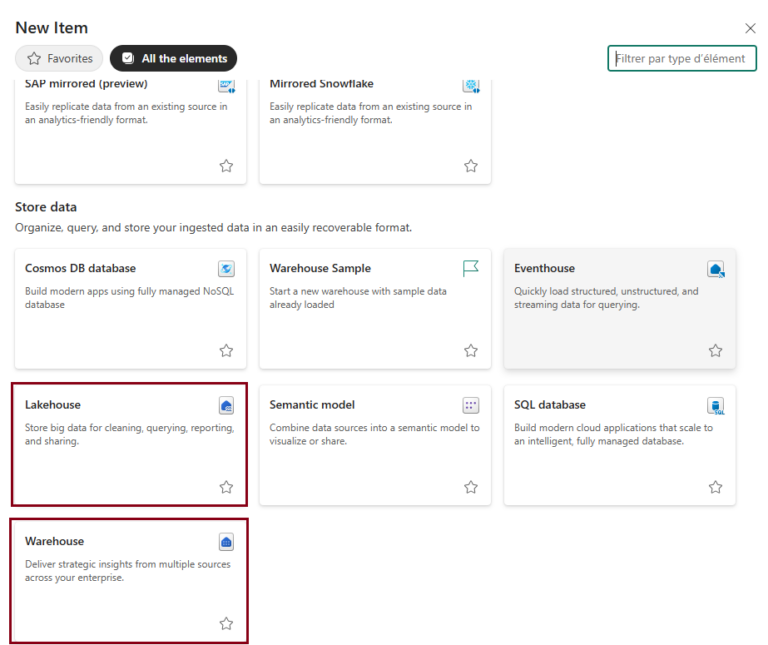 Lakehouse vs Warehouse dans Microsoft Fabric