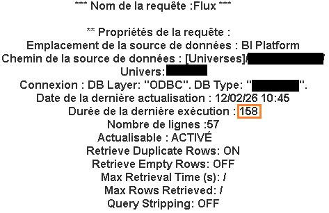 Requête flux et événements
