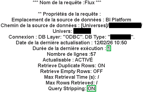 Synthèse des requêtes Query Stripping