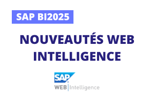 Formation SAP BI2025 : Nouveautés Web Intelligence