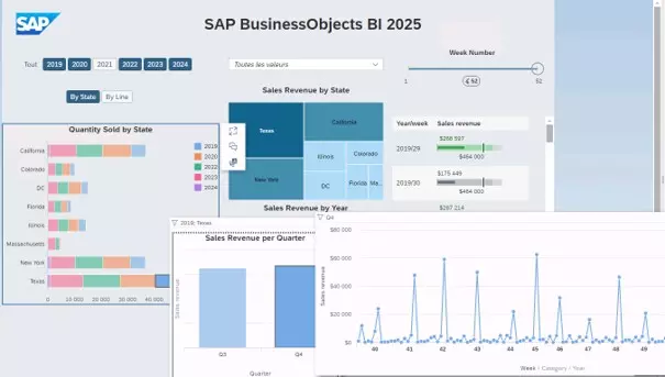 Liste des éléments SAP UI5 Web Intelligence disponibles dans SAP BI 2025