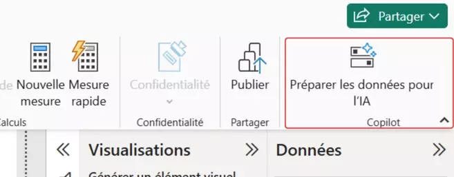 Illustration d’un modèle sémantique Power BI utilisé par plusieurs rapports et tableaux de bord