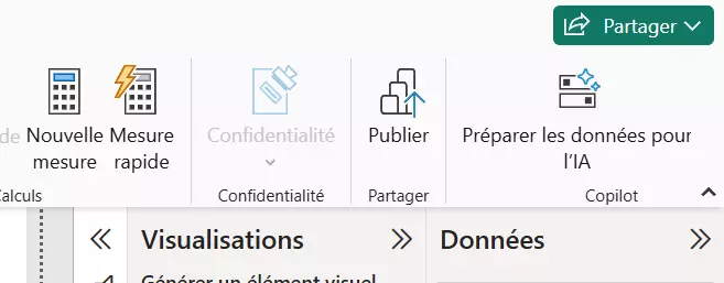 Illustration de l’utilisation d’un modèle sémantique Power BI par Copilot et les outils d’intelligence artificielle